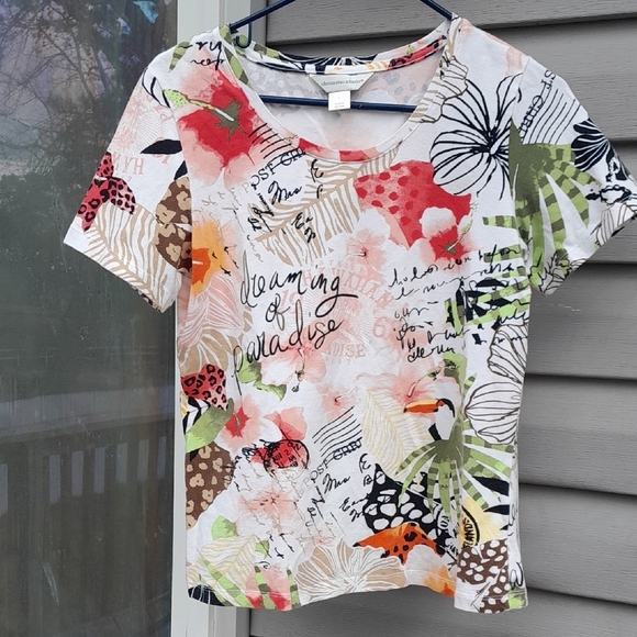 Christopher Banks Womens Small Tropical Blouse - Picture 3 of 4